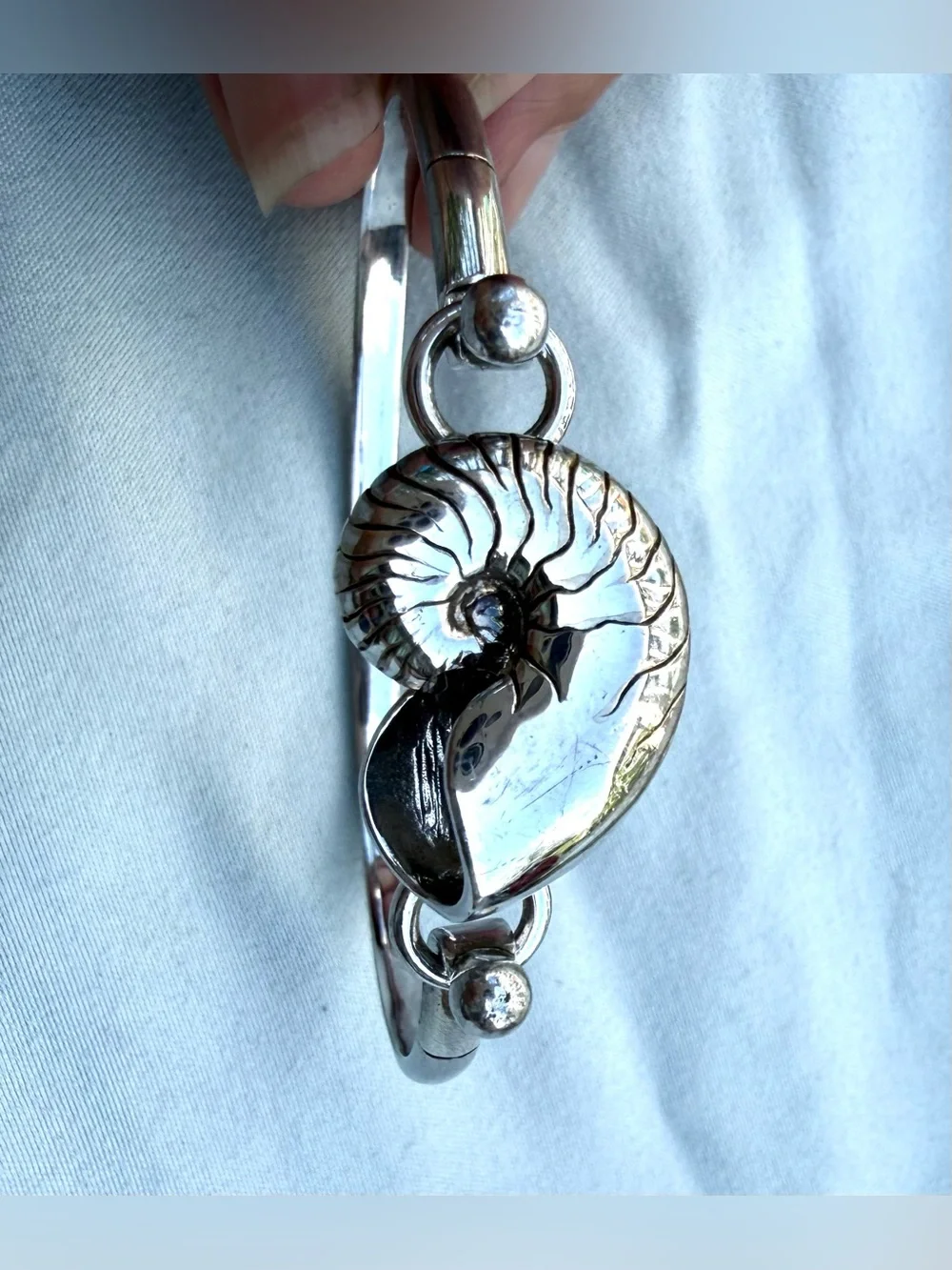 Kovel Sterling Silver Nautilus Shell Topper- Topper Only